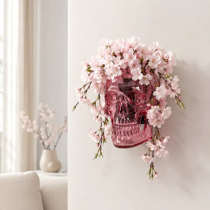 Gothic Skull Wall Vase 💀🌸 – Hangable & Tabletop Freestanding🏆