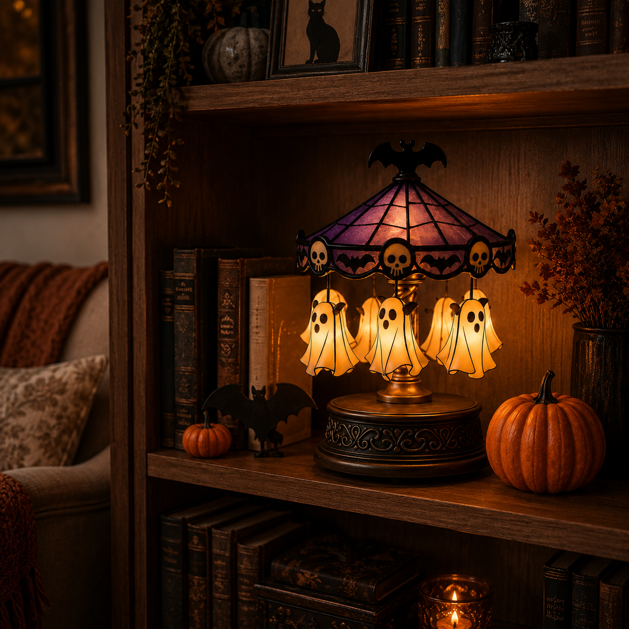 👻🎃Halloween Ghost Carousel Table Lamp🏆