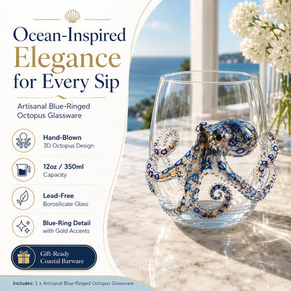 🎁 The Perfect Beach House Gift🌊3D Ocean Animal Artisan Glassware Collection🏆