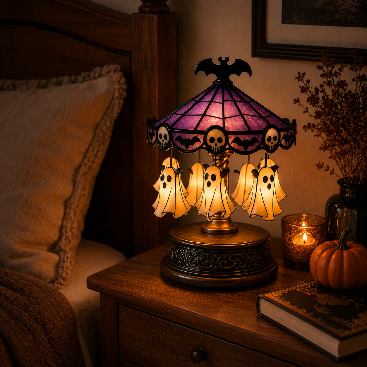 👻🎃Halloween Ghost Carousel Table Lamp🏆