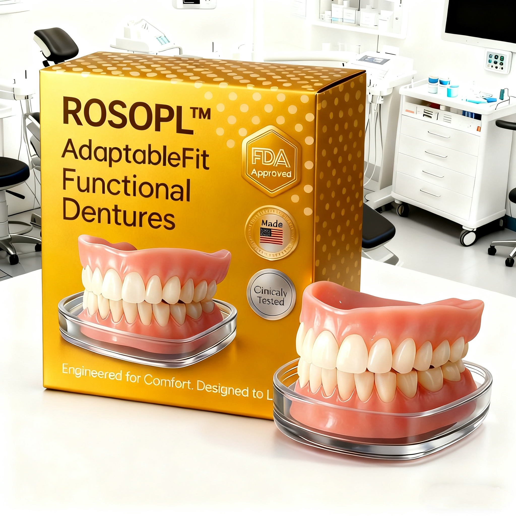 🔥 Don't Miss Out! 70% OFF ROSOPLTM Custom Dentures for a Perfect, Confident Smile!