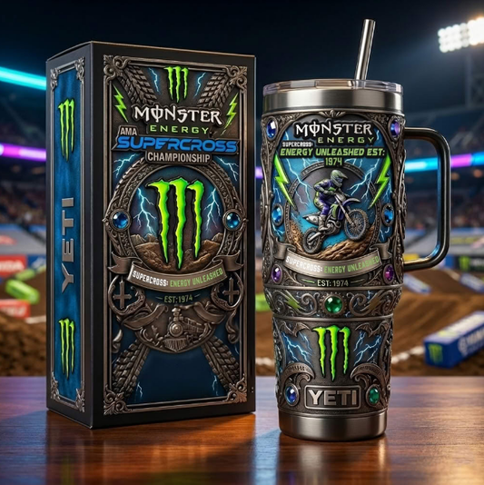 🏍️NEW Monster Energy Ama Supercross YETI Tumbler🏆