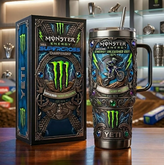 🏍️NEW Monster Energy Ama Supercross YETI Tumbler🏆