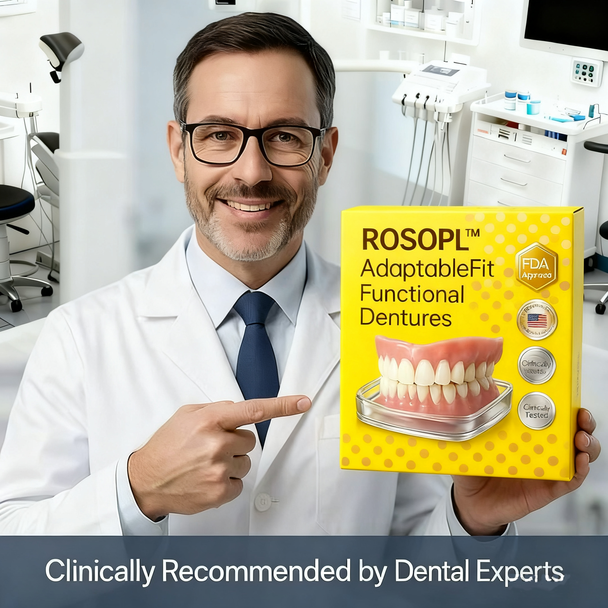 🔥 Don't Miss Out! 70% OFF ROSOPLTM Custom Dentures for a Perfect, Confident Smile!