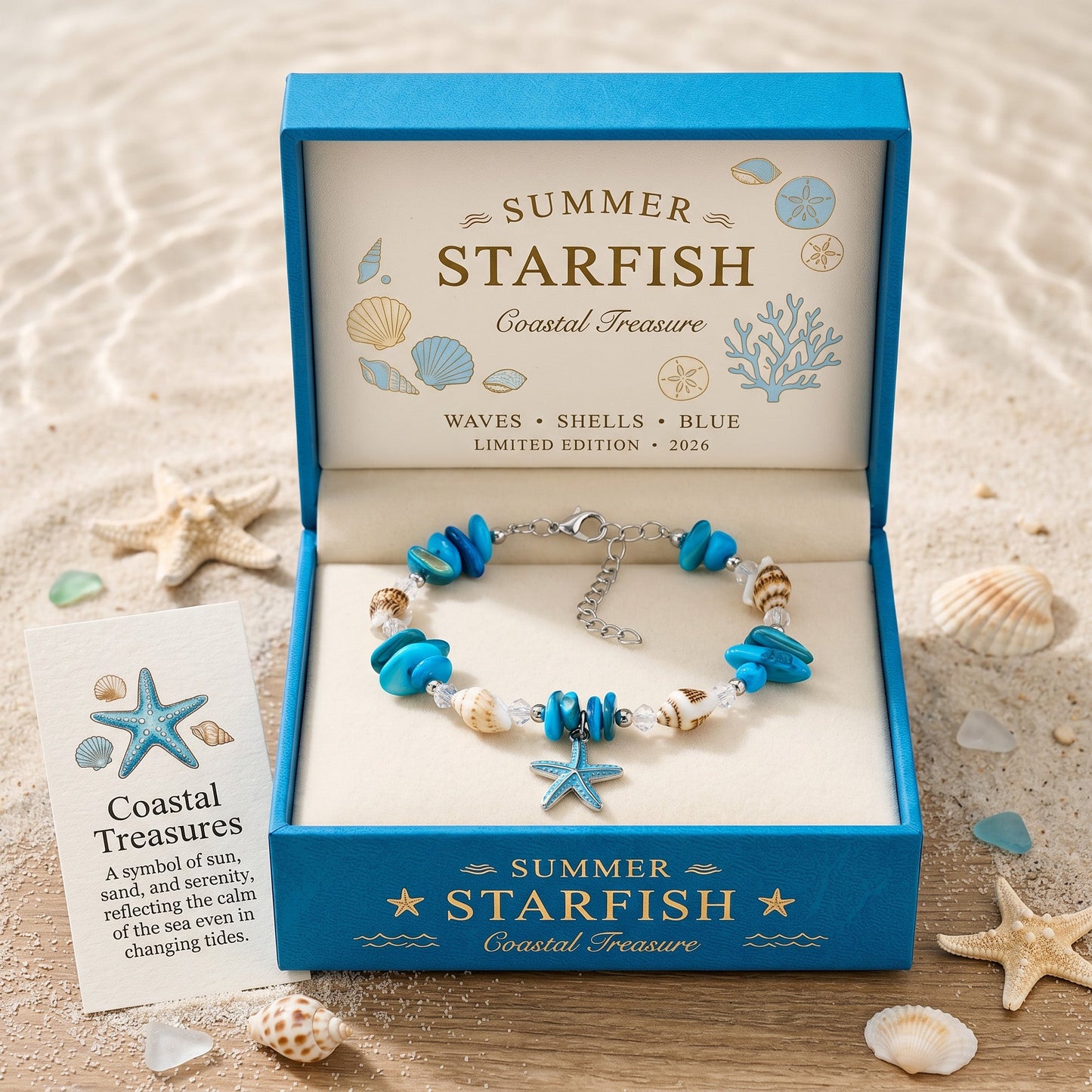 🐚 Blessings from the Deep: Shell, Pearl & Aquamarine Choker | 2026 Limited Handmade Edition – Only 8 Left🏆