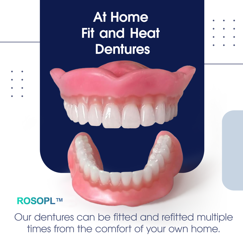 🦷🍎Heat and Fit ROSOPLTM – Immediate Dentures: The Ultimate Fit You Can’t Resist!  (👩‍🔬FDA Certified | Dentist Approved)