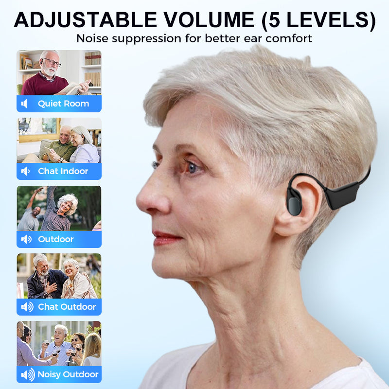 Feel the Joy. Shop the Season 🎄💖 💥 LIMITED TIME OFFER!🔥YUNPSO Bone Conduction Smart Hearing Aid Bluetooth Earphones