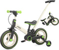6-in-1 Toddler Bike & Stroller | Foldable Push Bike w/Training Wheels
