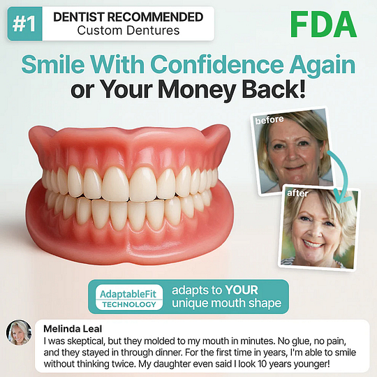 🔥BLACK FRIDAY SALE Ends Today: 70% OFF! ROSOPLTM Custom-Fit Full Functional Dentures