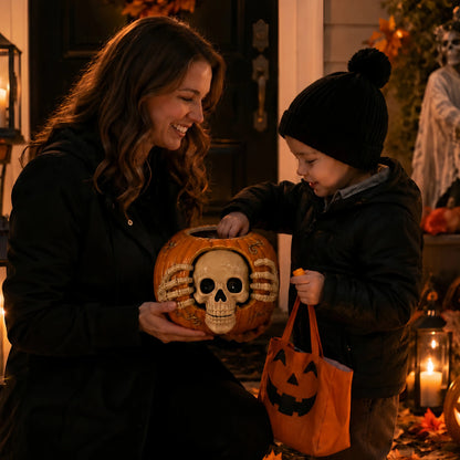 Skull Pumpkin Candy Jar – Spooky-Cute Halloween Magic 🎃💀🍬🏆