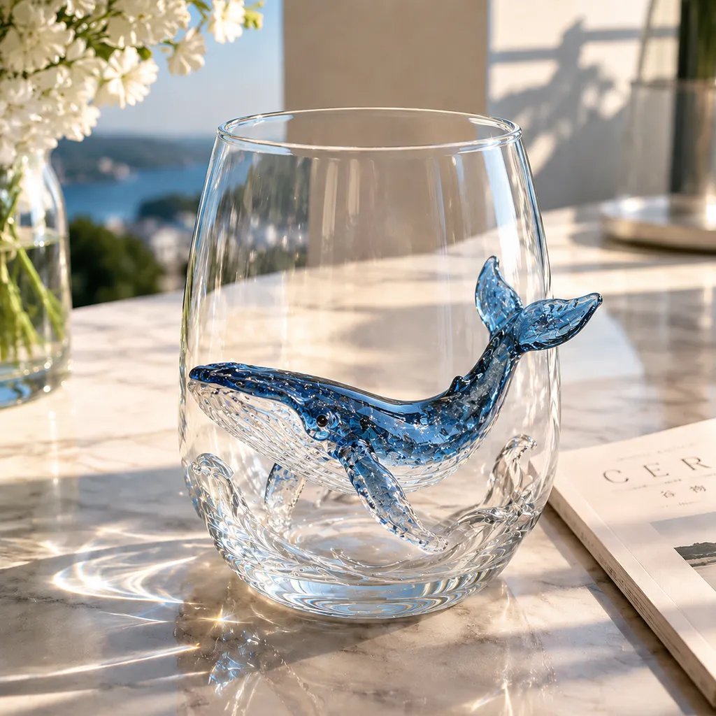 🎁 The Perfect Beach House Gift🌊3D Ocean Animal Artisan Glassware Collection🏆