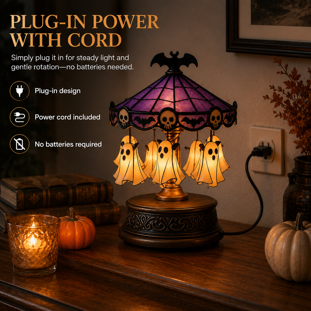 👻🎃Halloween Ghost Carousel Table Lamp🏆