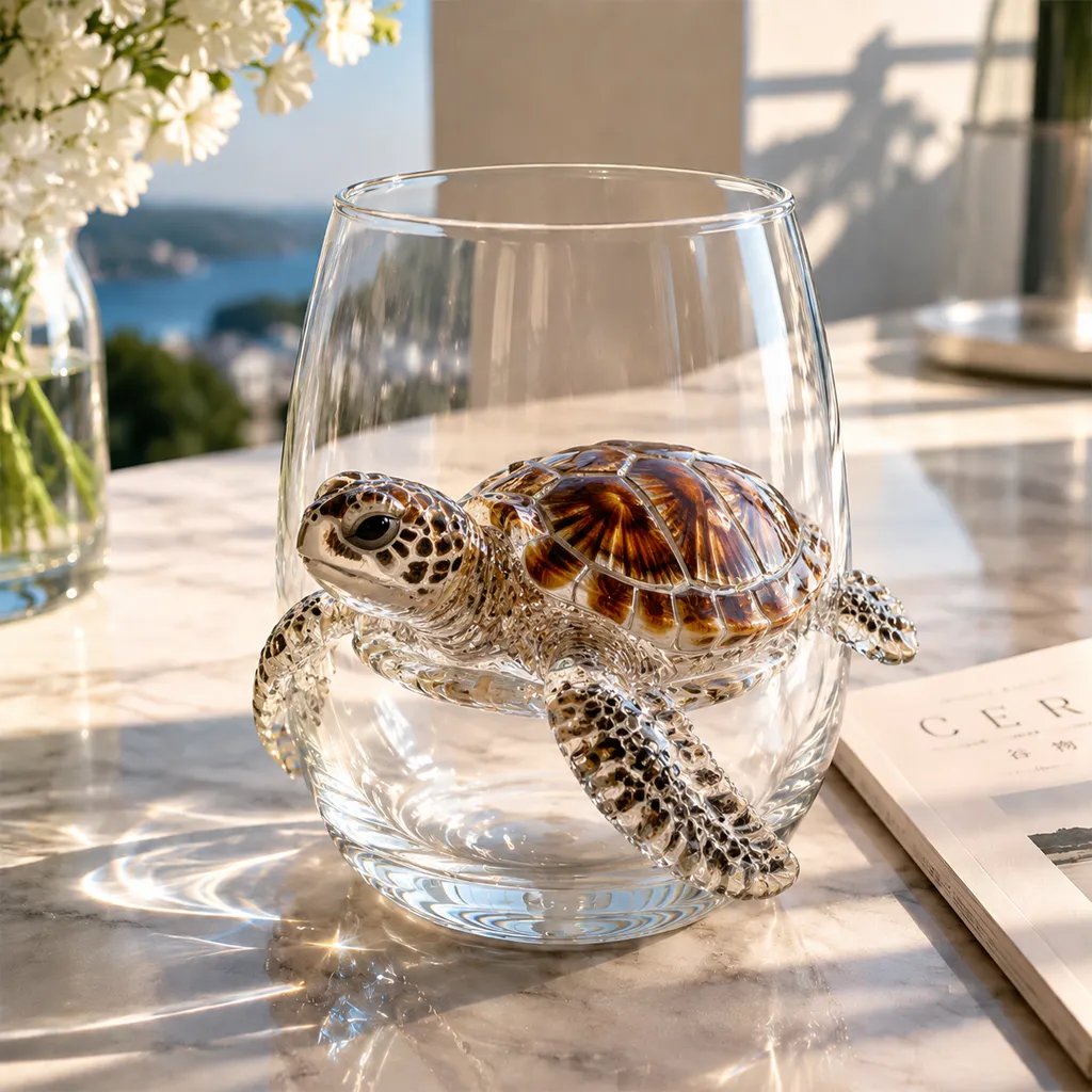 🎁 The Perfect Beach House Gift🌊3D Ocean Animal Artisan Glassware Collection🏆