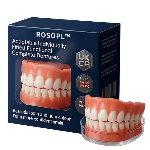 Made and Shipped from 🇬🇧  ROSOPLTM  Adaptable Custom-Fit Functional Complete Dentures