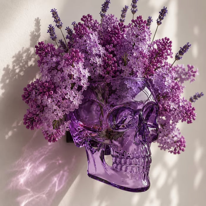Gothic Skull Wall Vase 💀🌸 – Hangable & Tabletop Freestanding🏆