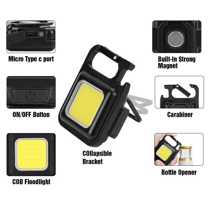 LAST DAY 49% Off - ROSOPLTM Cob Keychain Work Light--buy 5 get 3 free & free shipping(8pcs)