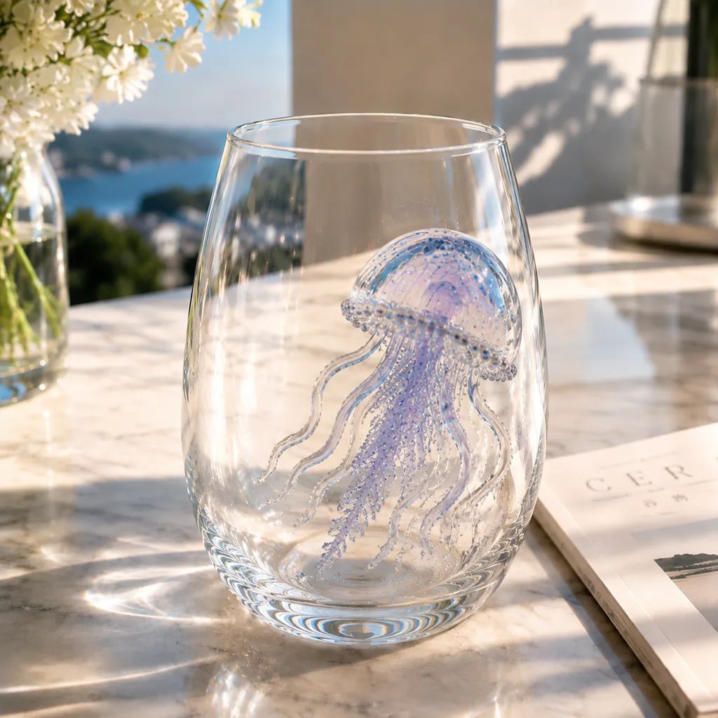 🎁 The Perfect Beach House Gift🌊3D Ocean Animal Artisan Glassware Collection🏆