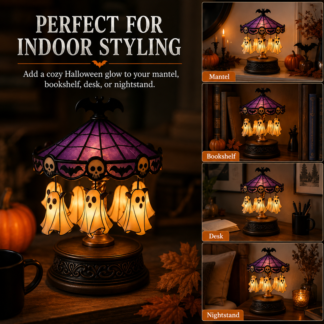 👻🎃Halloween Ghost Carousel Table Lamp🏆
