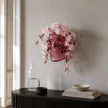 Gothic Skull Wall Vase 💀🌸 – Hangable & Tabletop Freestanding🏆