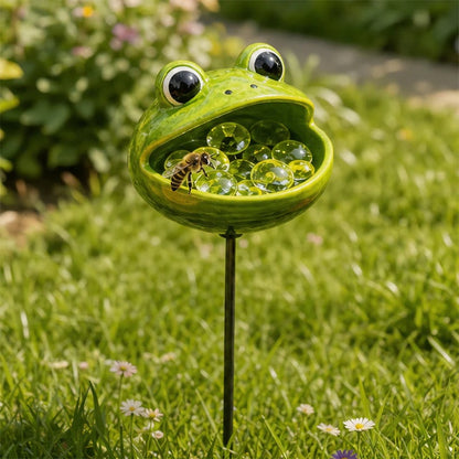🐝 Cute Animal Design Garden Watering Station, Outdoor Decorative Water Bowl for Bees Butterflies and Small Wildlife🐸🏆