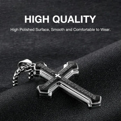 📢📢LAST DAY SALE 50% OFF✝️ "The Lord's Prayer" Cross Necklace -- Unisex🏆