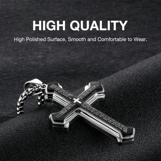 📢📢LAST DAY SALE 50% OFF✝️ "The Lord's Prayer" Cross Necklace -- Unisex🏆