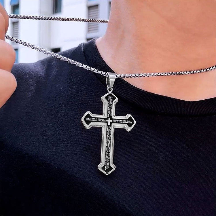 📢📢LAST DAY SALE 50% OFF✝️ "The Lord's Prayer" Cross Necklace -- Unisex🏆