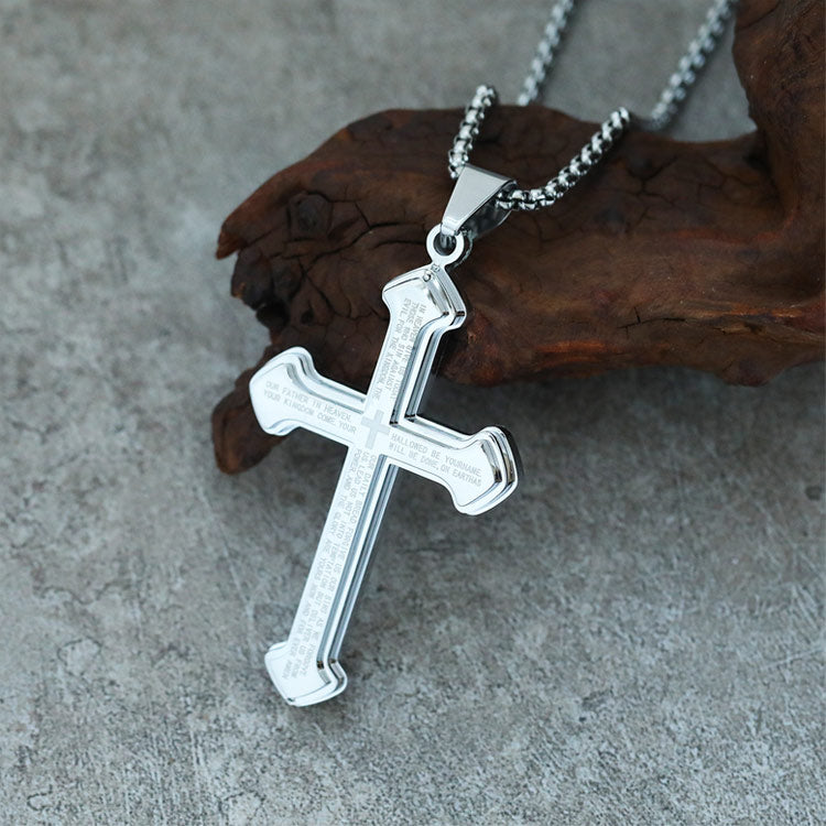 📢📢LAST DAY SALE 50% OFF✝️ "The Lord's Prayer" Cross Necklace -- Unisex🏆