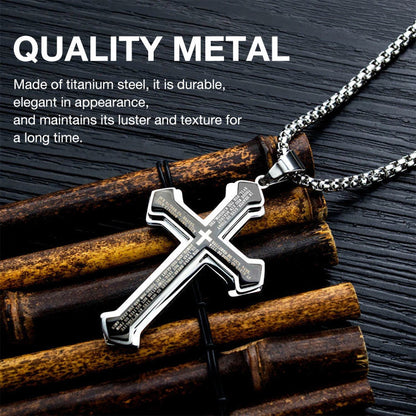 📢📢LAST DAY SALE 50% OFF✝️ "The Lord's Prayer" Cross Necklace -- Unisex🏆