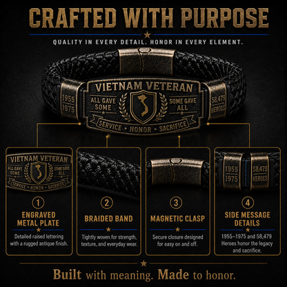 🇺🇸 Last Day Promo: 49% OFF 🎖️ -Vietnam Veteran Honor Bracelet🏆