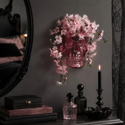 Gothic Skull Wall Vase 💀🌸 – Hangable & Tabletop Freestanding🏆