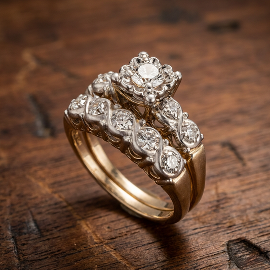 Vintage Sparkling Gold Ring