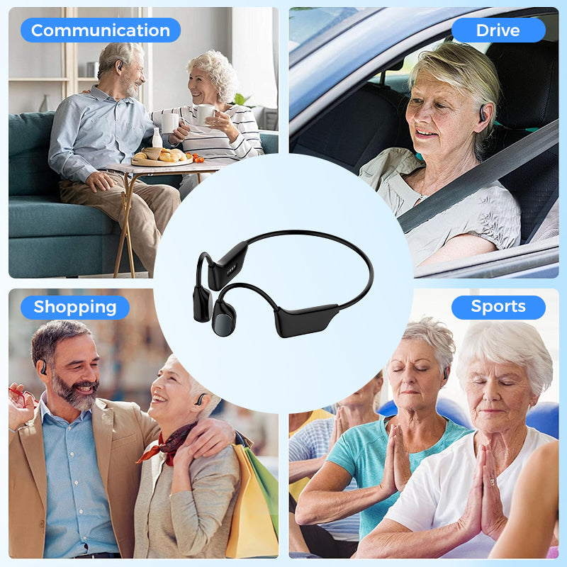 Feel the Joy. Shop the Season 🎄💖 💥 LIMITED TIME OFFER!🔥YUNPSO Bone Conduction Smart Hearing Aid Bluetooth Earphones