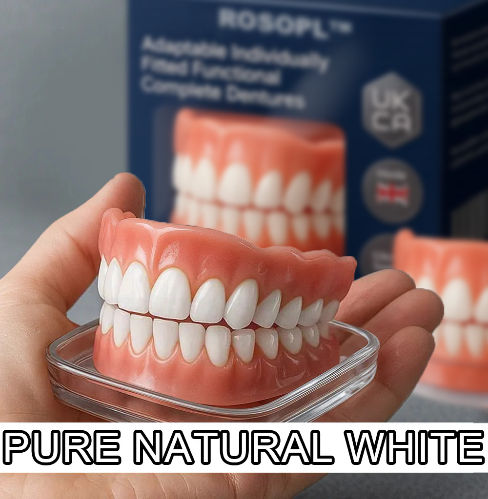 Made and Shipped from 🇬🇧  ROSOPLTM  Adaptable Custom-Fit Functional Complete Dentures