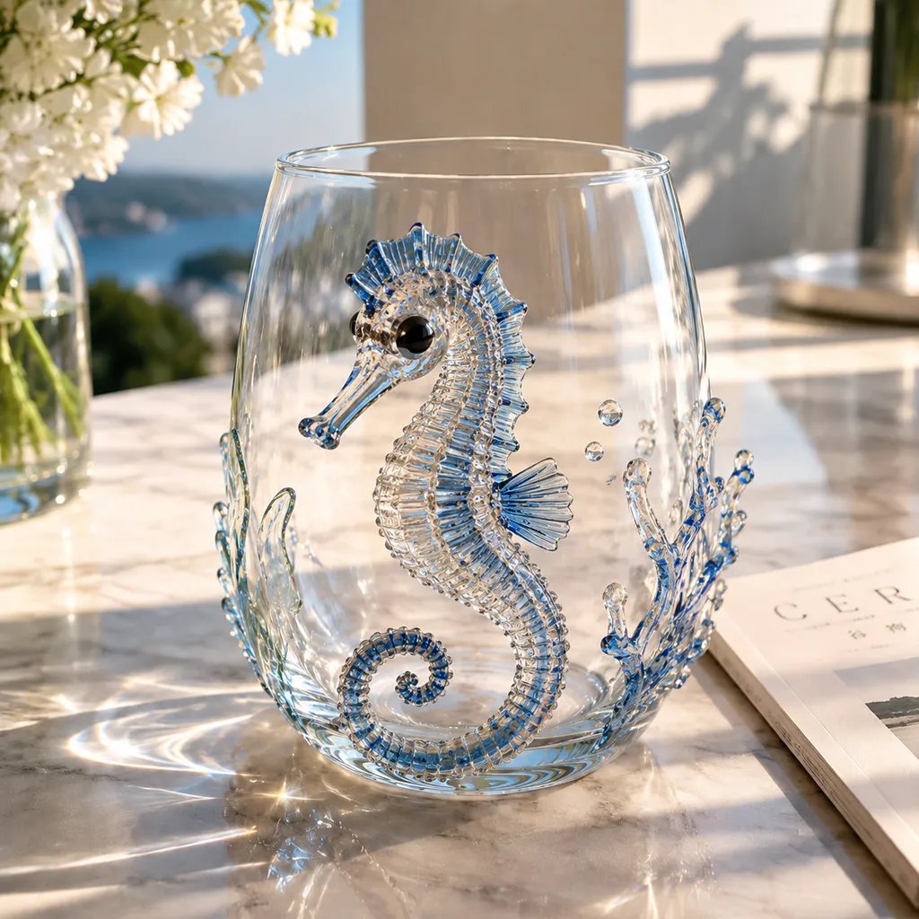 🎁 The Perfect Beach House Gift🌊3D Ocean Animal Artisan Glassware Collection🏆