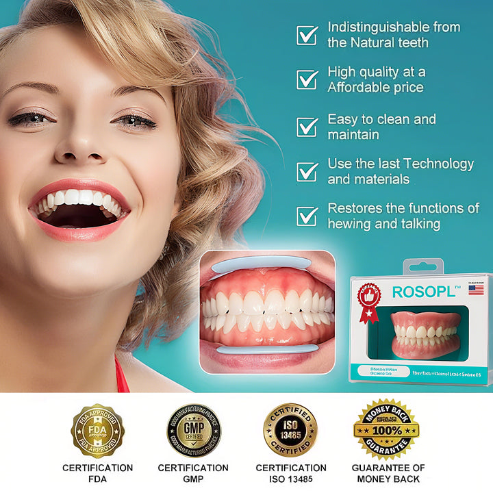 🦷🍎Heat and Fit ROSOPLTM – Immediate Dentures: The Ultimate Fit You Can’t Resist!  (👩‍🔬FDA Certified | Dentist Approved)