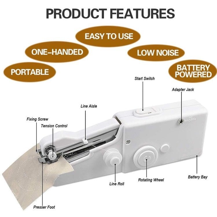 🔥 ROSOPLTM Handheld Mini Electric Sewing Machine[Make Your Life Easier✨]