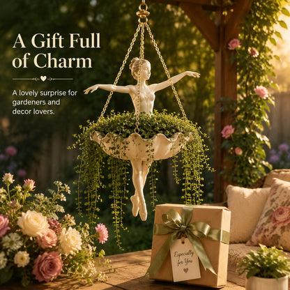 💃 Ballet Dancer Hanging Planter– 🌿Elegant Garden Decor for Porch & Patio🏆
