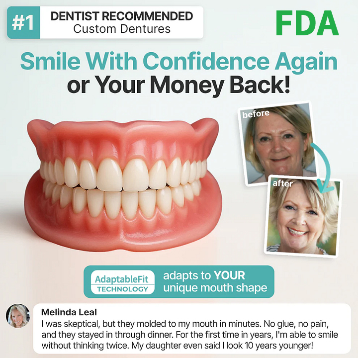 ROSOPLTM Custom-Fit Full Functional Dentures – 70% Off! 👍 Edison Award Winner, 96% Secure Fit Rate