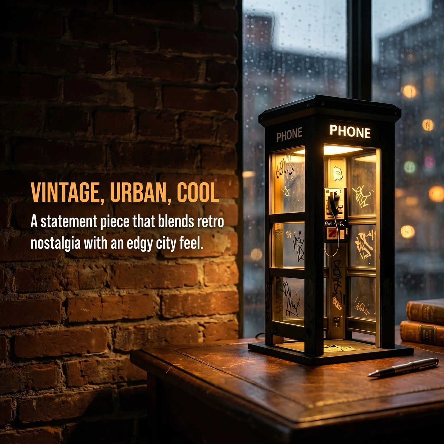 ✨Vintage Phone Booth Ambient Lamp🏆