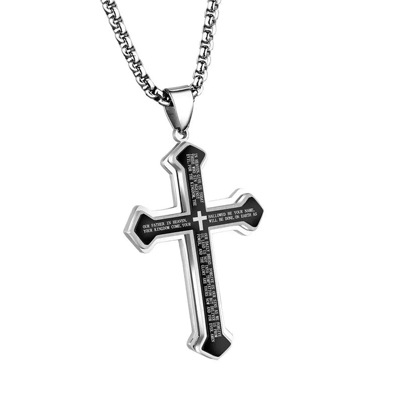 📢📢LAST DAY SALE 50% OFF✝️ "The Lord's Prayer" Cross Necklace -- Unisex🏆